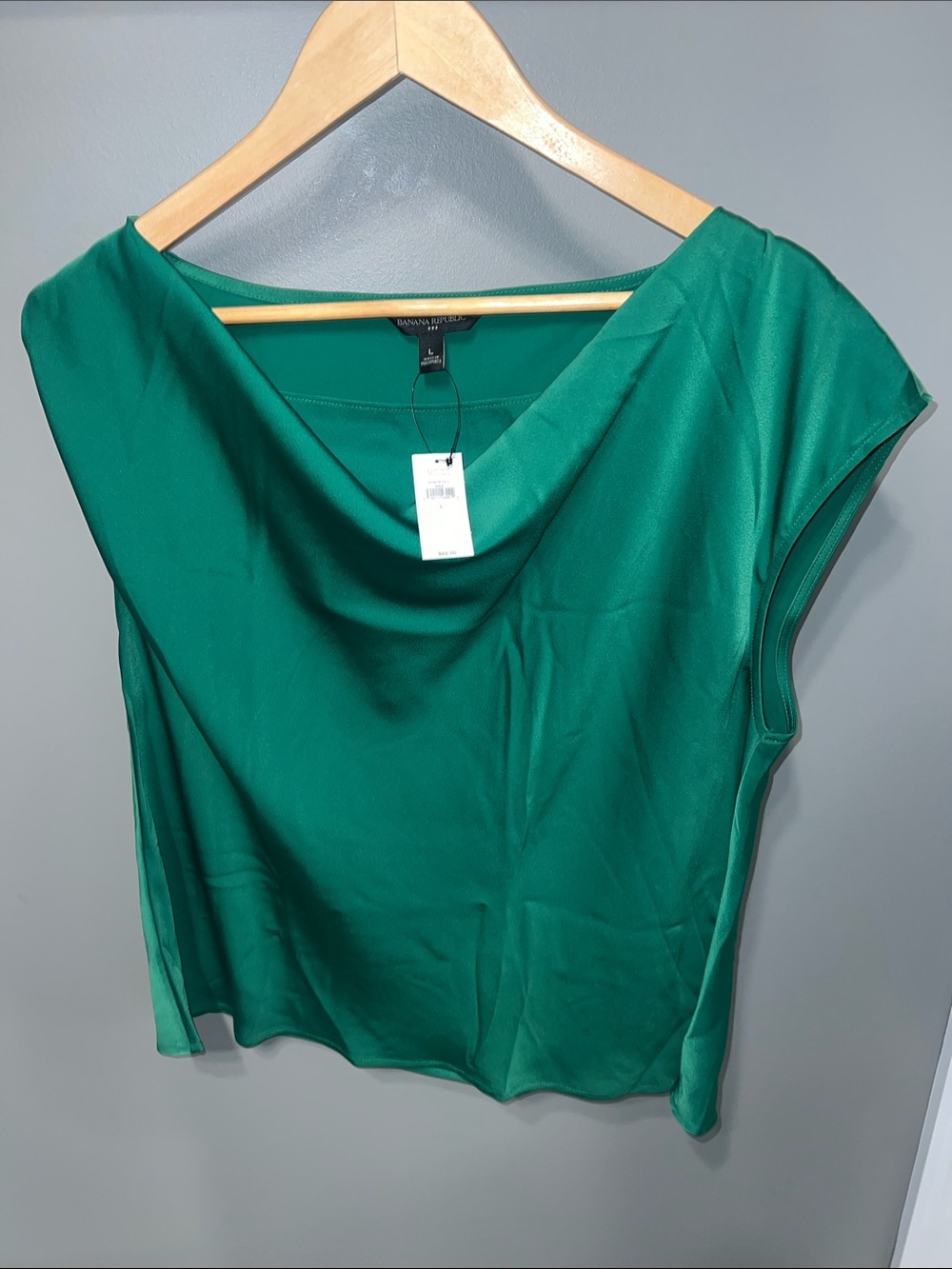 Banana Republic Rich Green Cowl Neck Blouse